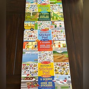 Melissa & Doug Reusable Sticker Pad Lot of 3